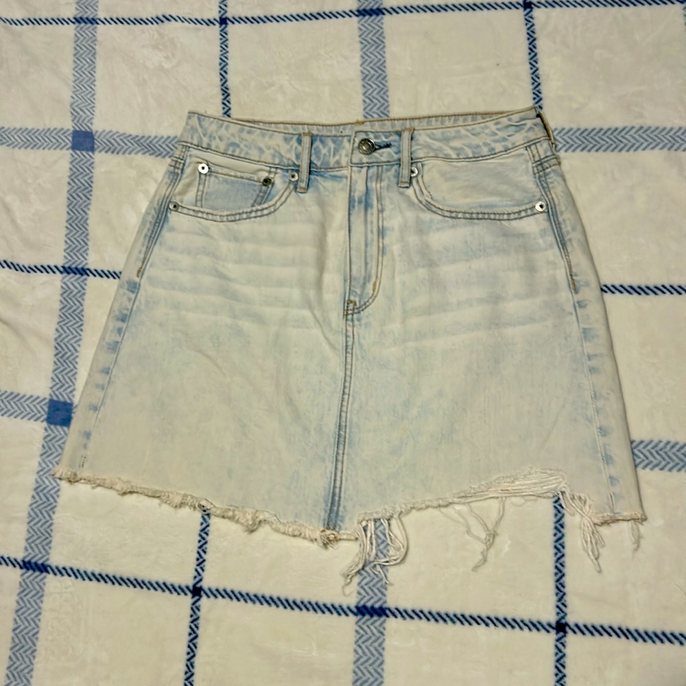 Light wash denim skirt